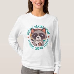 Cookie Baking Team Official Cookie Tester Racoon T-Shirt