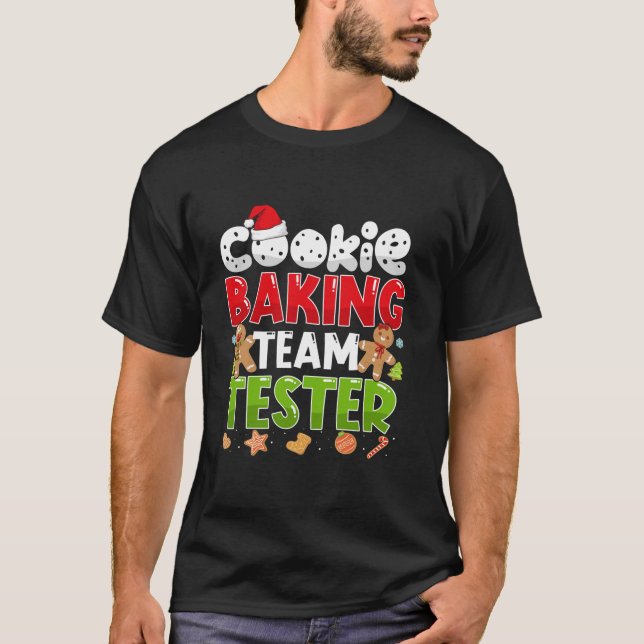 Cookie Baking Team Tester Family Matching Christma T-Shirt (Front)