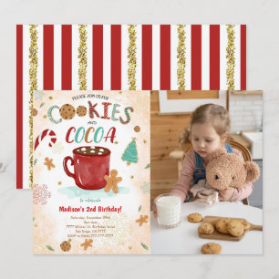 Cookie Birthday Photo Invitation 