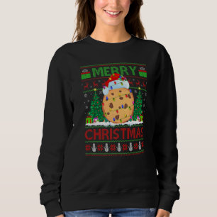 Cookie Biscuit Xmas Tree Ugly Santa Cookie Christ Sweatshirt