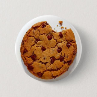 cookie bite 6 cm round badge