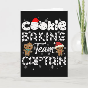 Cookie Byking Team Captain Gingerbread Christmas Card