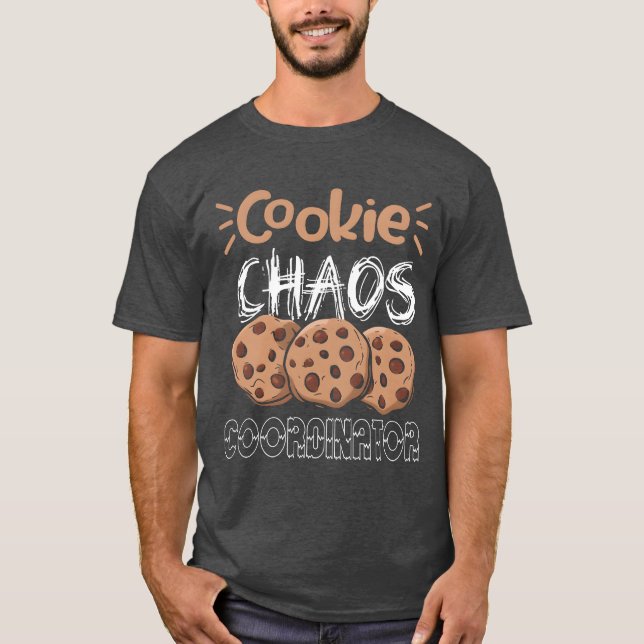 Cookie Chaos Coordinator Funny Camping Scouting T-Shirt (Front)