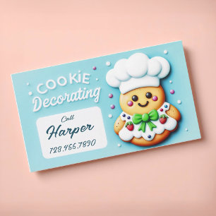 Cookie chef cookie decorating business card