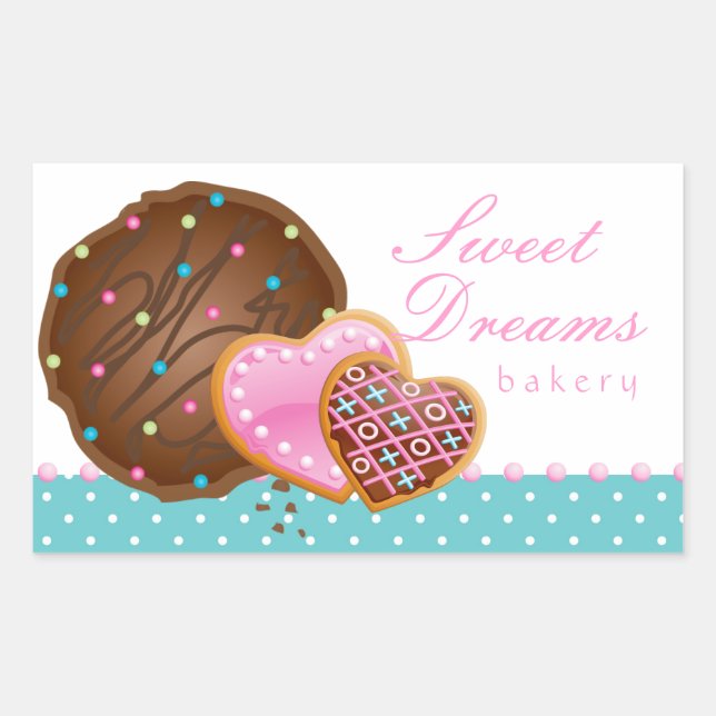 Cookie Chocolate Doughnut Bakery Sticker Icing Dot (Front)