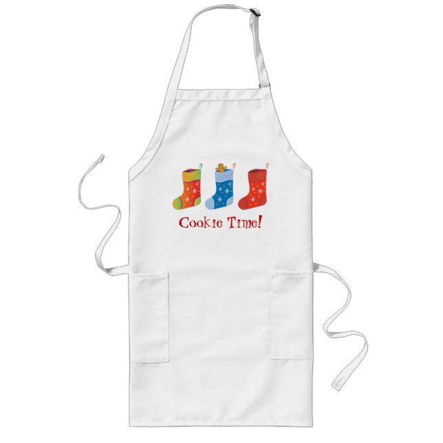 Cookie Christmas Apron for Baking Cookies (Front)
