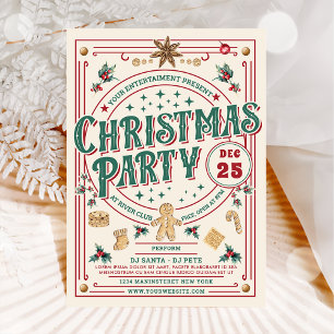 Cookie Christmas Christmas Party  Invitation