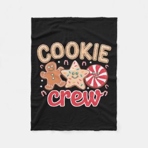 Cookie Crew Gingerbread Christmas Squad Family Bak Fleece Blanket