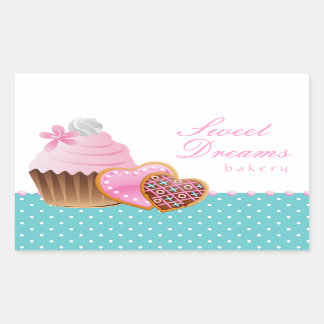Cookie Cupcake Bakery Sticker Icing Dots Blue