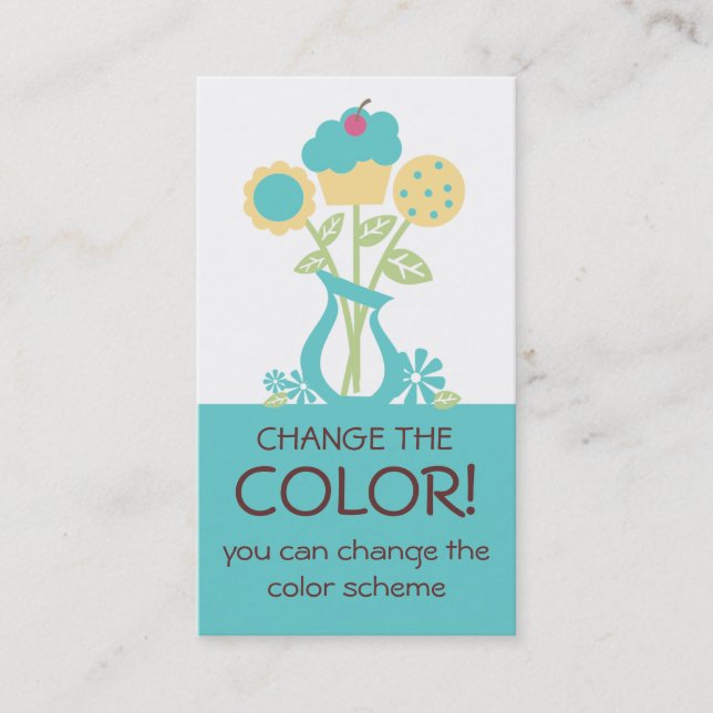 cookie cupcake bouquet baking business cards 2 (Front)