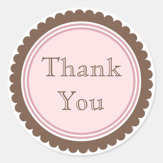 per sheet template 27 sticker Zazzle.com.au Chocolate Cut Cookie  You Thank Stickers Pink