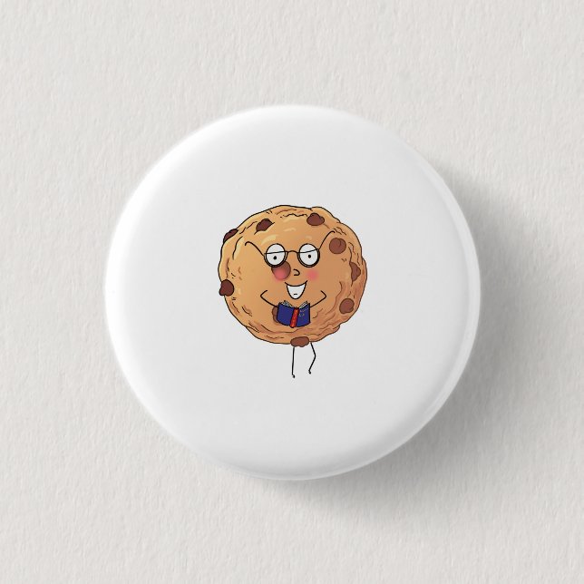 Cookie, cute food theme 3 cm round badge (Front)