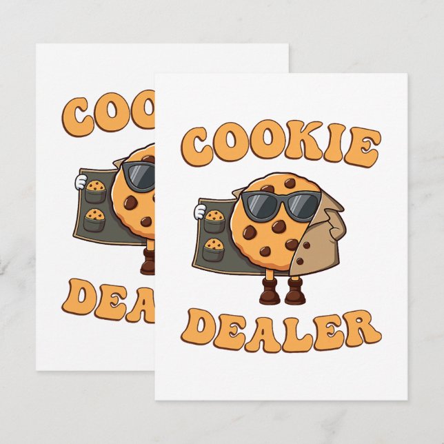 Cookie Dealer Funny Baking Card (Front/Back)