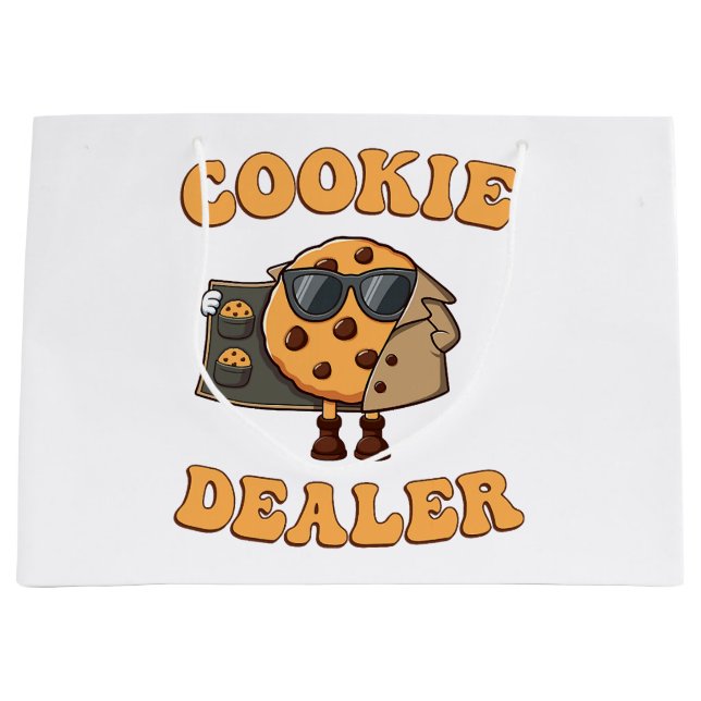 Cookie Dealer Funny Baking Large Gift Bag (Front)