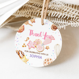 Cookie Decorating Birthday Party Round Favour Tags