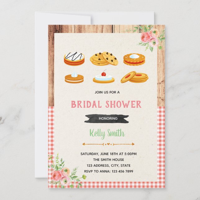 Cookie decorating bridal shower invitation (Front)