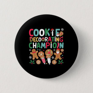 Cookie Decorating Champion Christmas Cookie King 6 Cm Round Badge