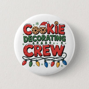 Cookie Decorating Crew Christmas King Ker Santa Ha 6 Cm Round Badge