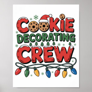 Cookie Decorating Crew Christmas King Ker Santa Ha Poster