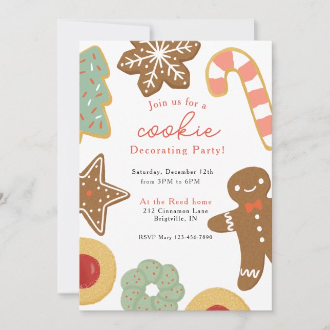 Cookie Decorating Party Invitation (Front)