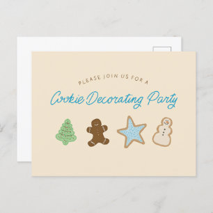 Cookie Decorating Party Invitation Postcard