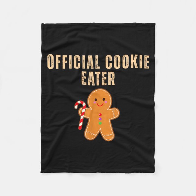 Cookie Eater Funny Christmas Couples Matching  Fleece Blanket (Front)