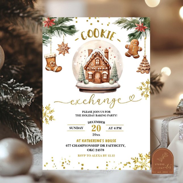 Cookie Exchange Christmas Holiday Party Invitation (Creator Uploaded)