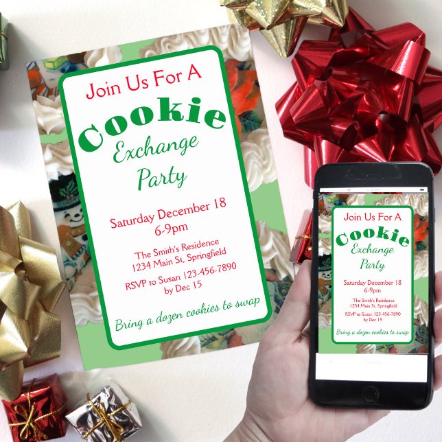 Cookie Exchange Christmas Party Invitation (Creator Uploaded)