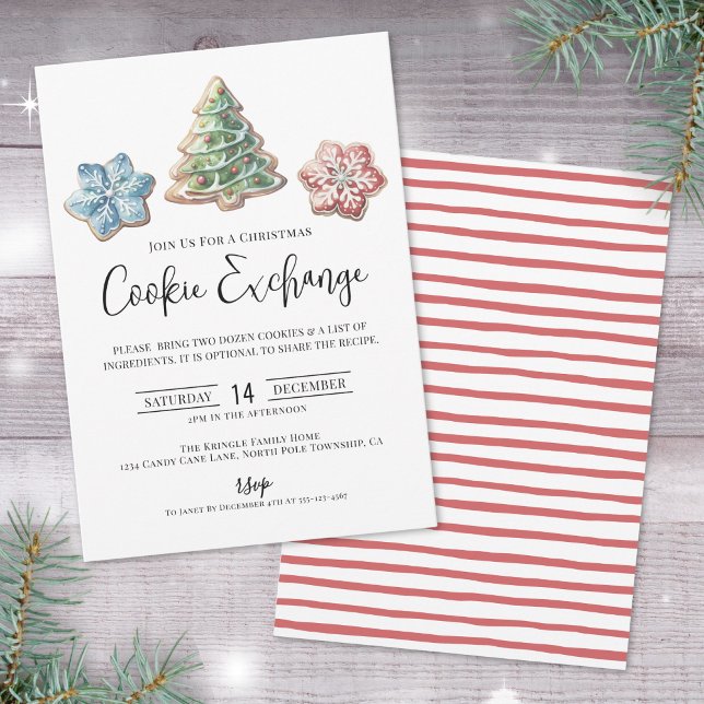 Cookie Exchange Christmas Party Invitation (Cookie Exchange Christmas Party Invitation)