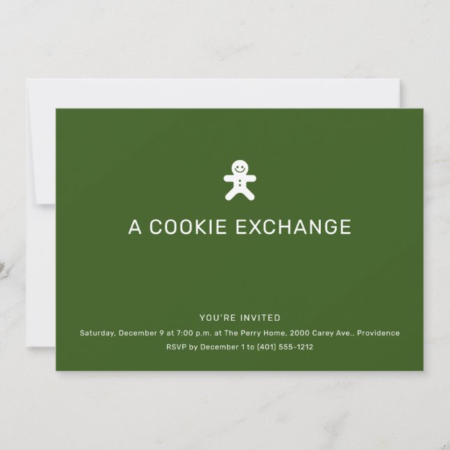 Cookie Exchange Christmas Party Invitation (Front)