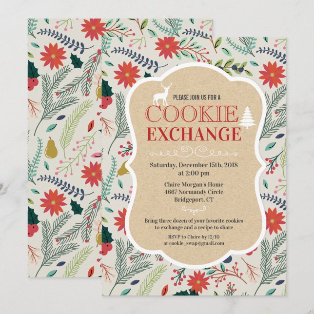 Cookie Exchange Holiday Party Invitation (Front/Back)