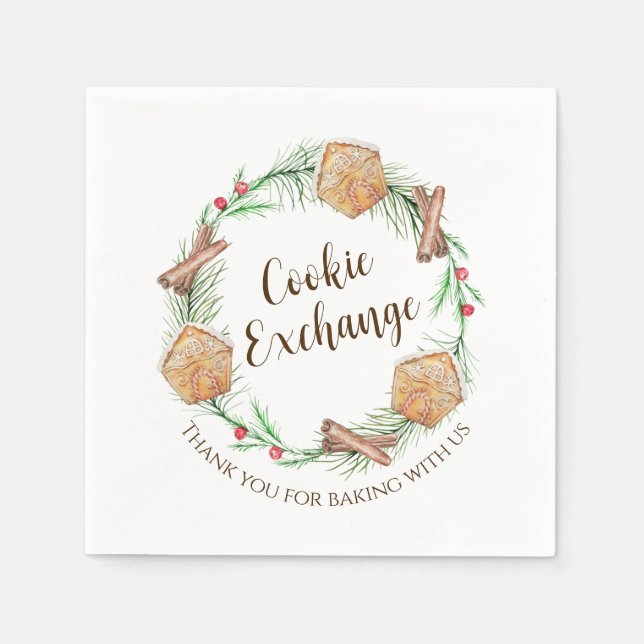 Cookie Exchange Holiday Party Napkin (Front)