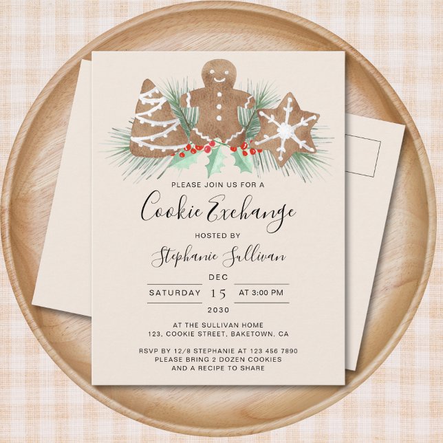 Cookie Exchange Invitation Postcard (Creator Uploaded)