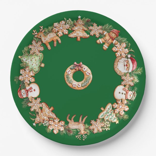 Cookie Exchange Paper Plate (Front)
