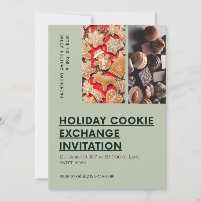 Cookie Exchange Party custom  Invitation (Front)