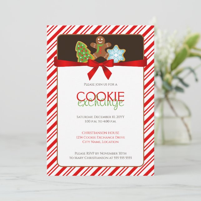 Cookie Exchange Party Invitation (Standing Front)