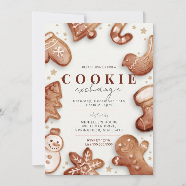 Cookie Exchange Party Invitation (Front)