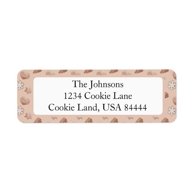 Cookie Exchange Return Address Label (Front)