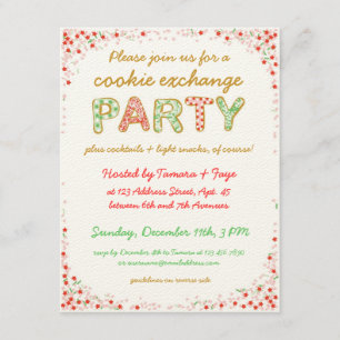 Cookie Exchange Swap Party Invite w/ Instructions