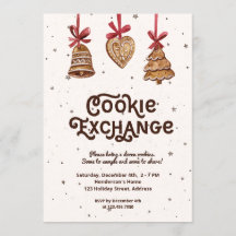 Cookie Exchange Watercolor Gingerbread Ornaments