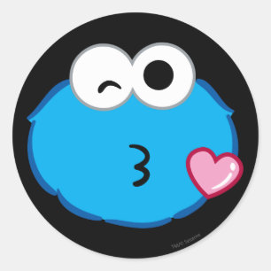 Cookie Face Throwing a Kiss Classic Round Sticker