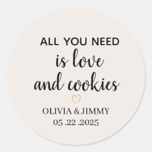 Cookie Favour Stickers Round Favour Labels