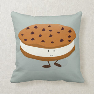 Cookie ice cream sandwich character cushion
