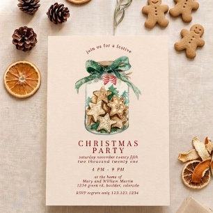 Cookie Jar Christmas Party Invitation