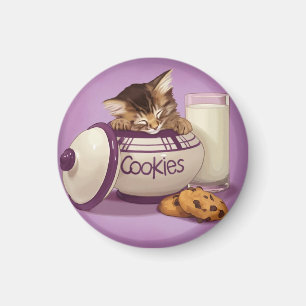 Cookie jar kitten magnet