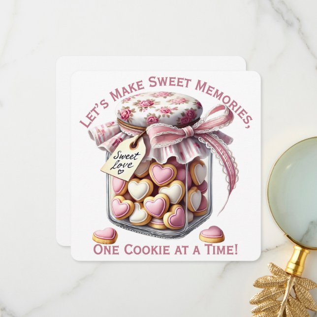 Cookie Jar - Valentine's Day Card (Front/Back In Situ)