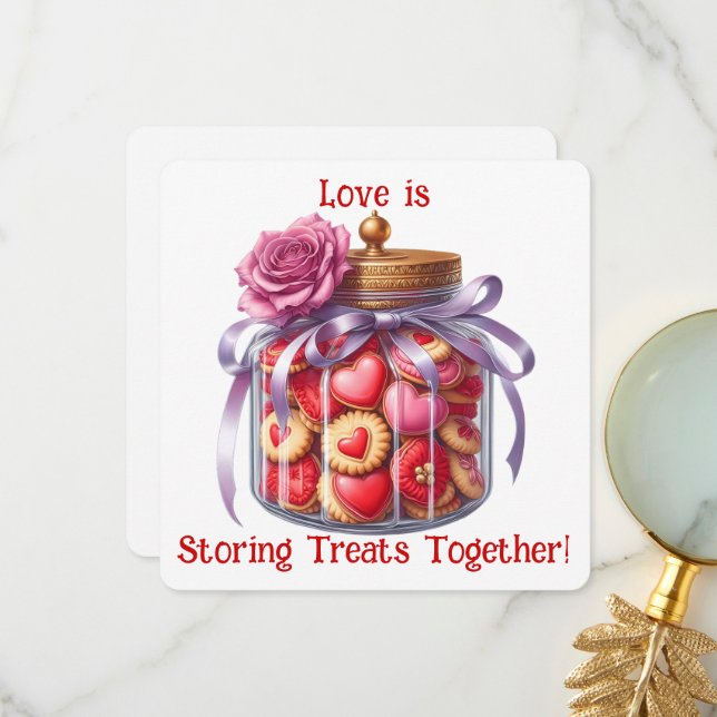 Cookie Jar - Valentine's Day Card (Front/Back In Situ)