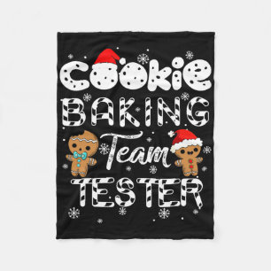 Cookie King Team Tester Gingerbread Christmas Fleece Blanket