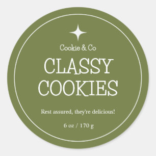 Cookie Labels, Yoghurt Labels, Body Butter Labels, Classic Round Sticker
