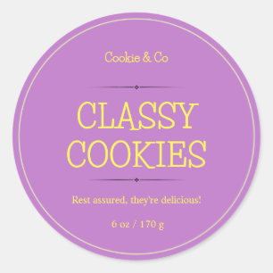 Cookie Labels, Yoghurt Labels, Body Butter Labels, Classic Round Sticker